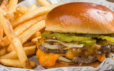 Smashburger and French fries at Potawatomi Casino Hotel Carter